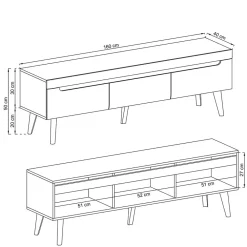 Sale 160 cm Lowboard Tomya Fernsehtische|Lowboards
