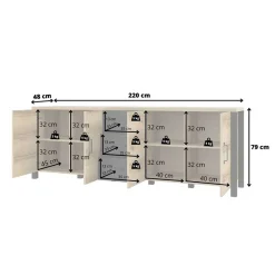 Best 220 cm Sideboard Zepp Esszimmerkommoden|Sideboards