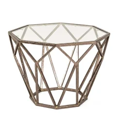 Outlet Achteckiger Beistelltisch Sernato Glastische