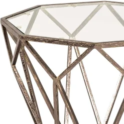 Outlet Achteckiger Beistelltisch Sernato Glastische