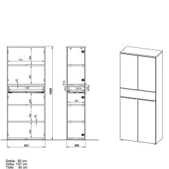 Aktenordnerschrank Abby*Pharao24 Hot