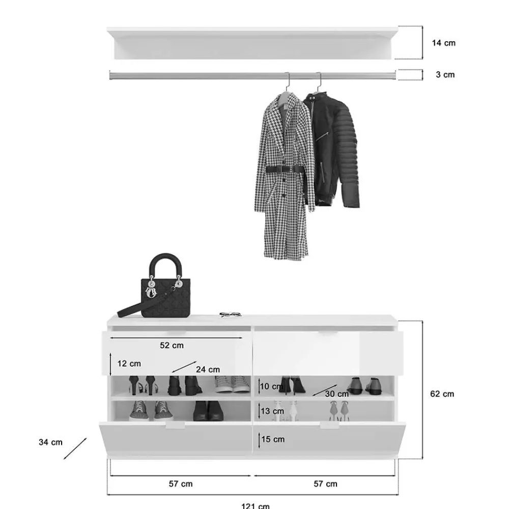 Anbauwand Garderobe Ridonner*Pharao24 Discount