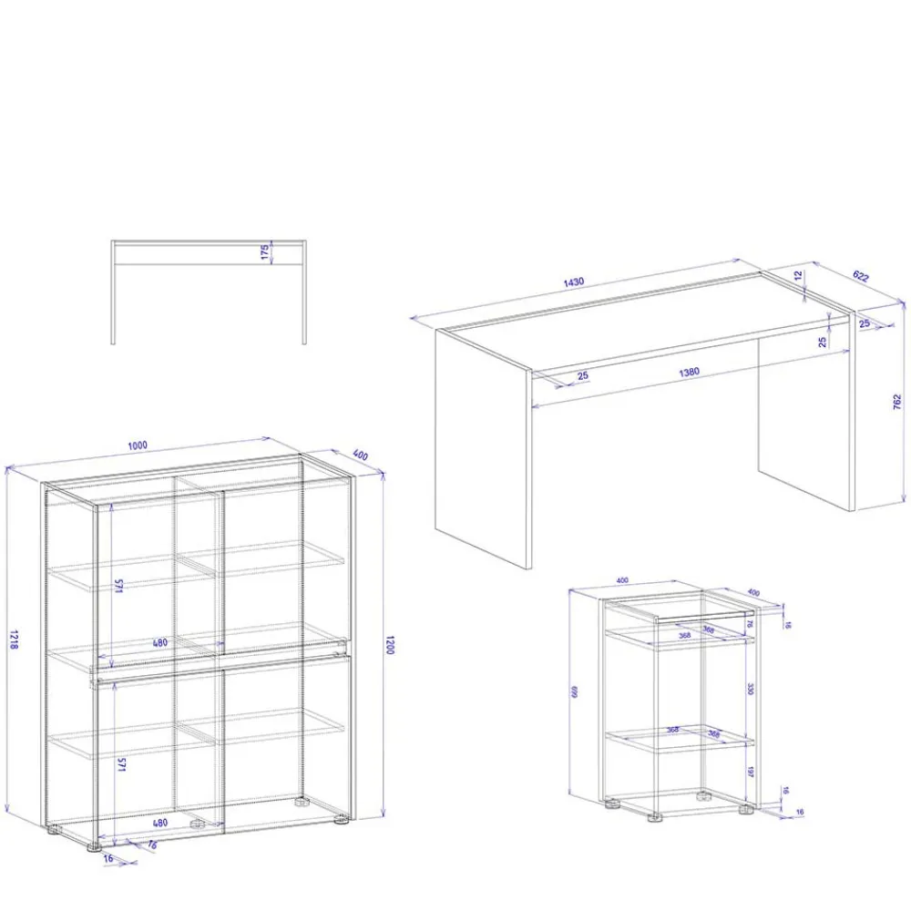 Arbeitszimmermöbel Uzniana*Pharao24 New