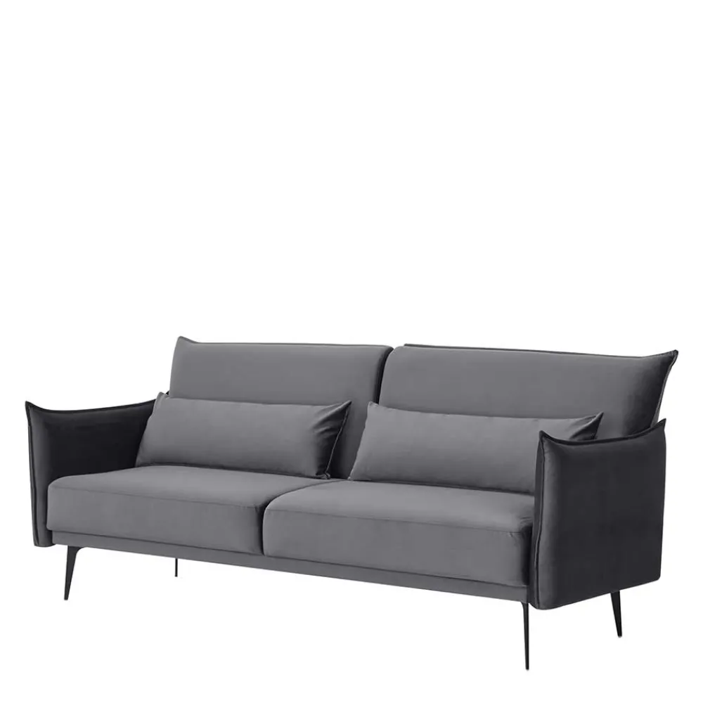 Best Ausklappbares Sofa Samt Calexia 3 Sitzer Sofa|Schlafsofas