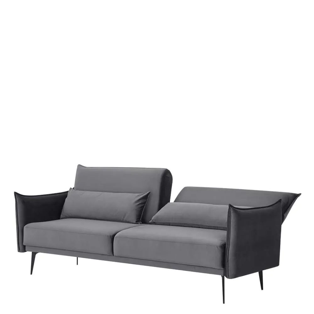 Best Ausklappbares Sofa Samt Calexia 3 Sitzer Sofa|Schlafsofas