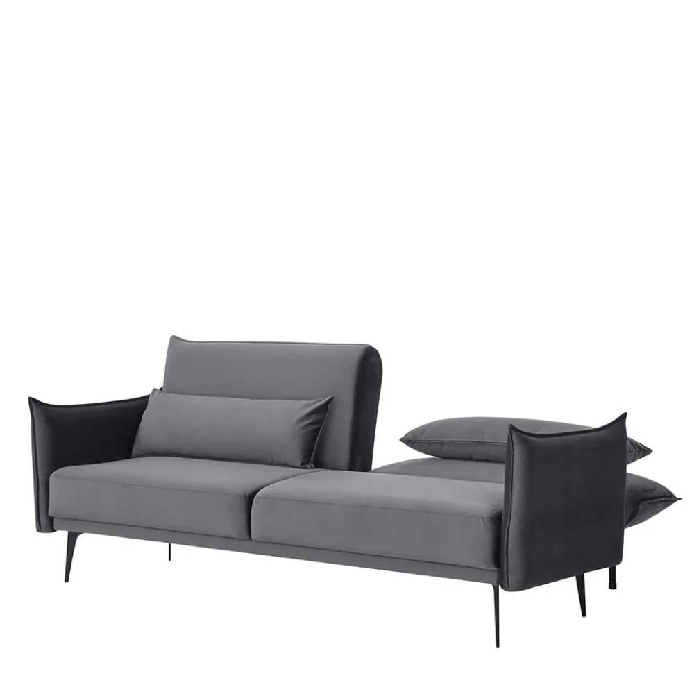 Best Ausklappbares Sofa Samt Calexia 3 Sitzer Sofa|Schlafsofas