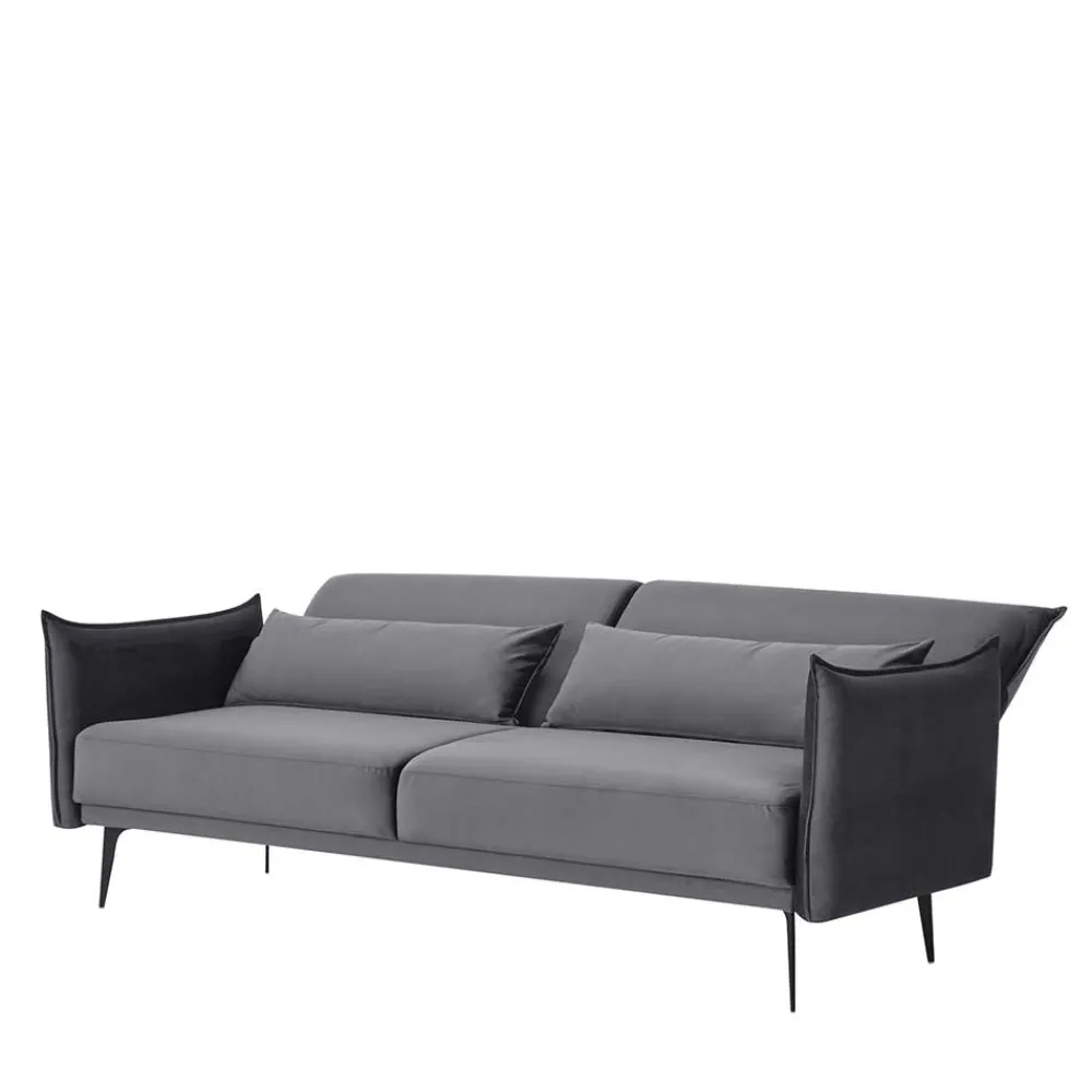 Best Ausklappbares Sofa Samt Calexia 3 Sitzer Sofa|Schlafsofas