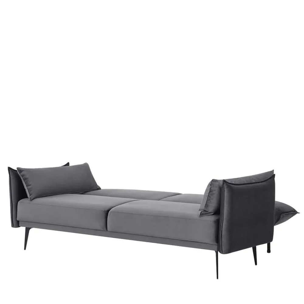 Best Ausklappbares Sofa Samt Calexia 3 Sitzer Sofa|Schlafsofas