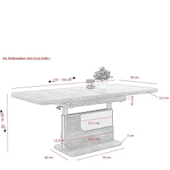 Outlet Ausziehbarer Sofatisch Imonas Ausziehtische