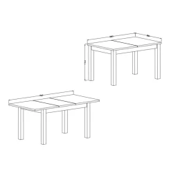 Outlet Ausziehbarer Tisch Conru Ausziehtische