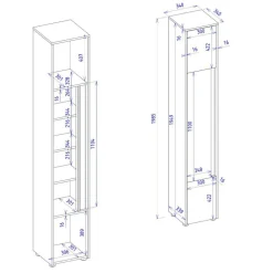 Discount Bad Hochschrank Uzniana Badezimmerschränke|Bad Hochschränke