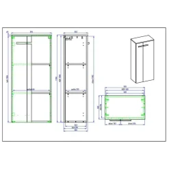 Sale Bad Hochschrank Wurion Badezimmerschränke|Bad Hochschränke