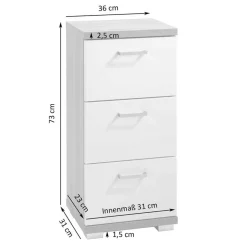 Outlet Bad Schubladenkommode Zirco Bad Unterschränke|Badezimmerschränke
