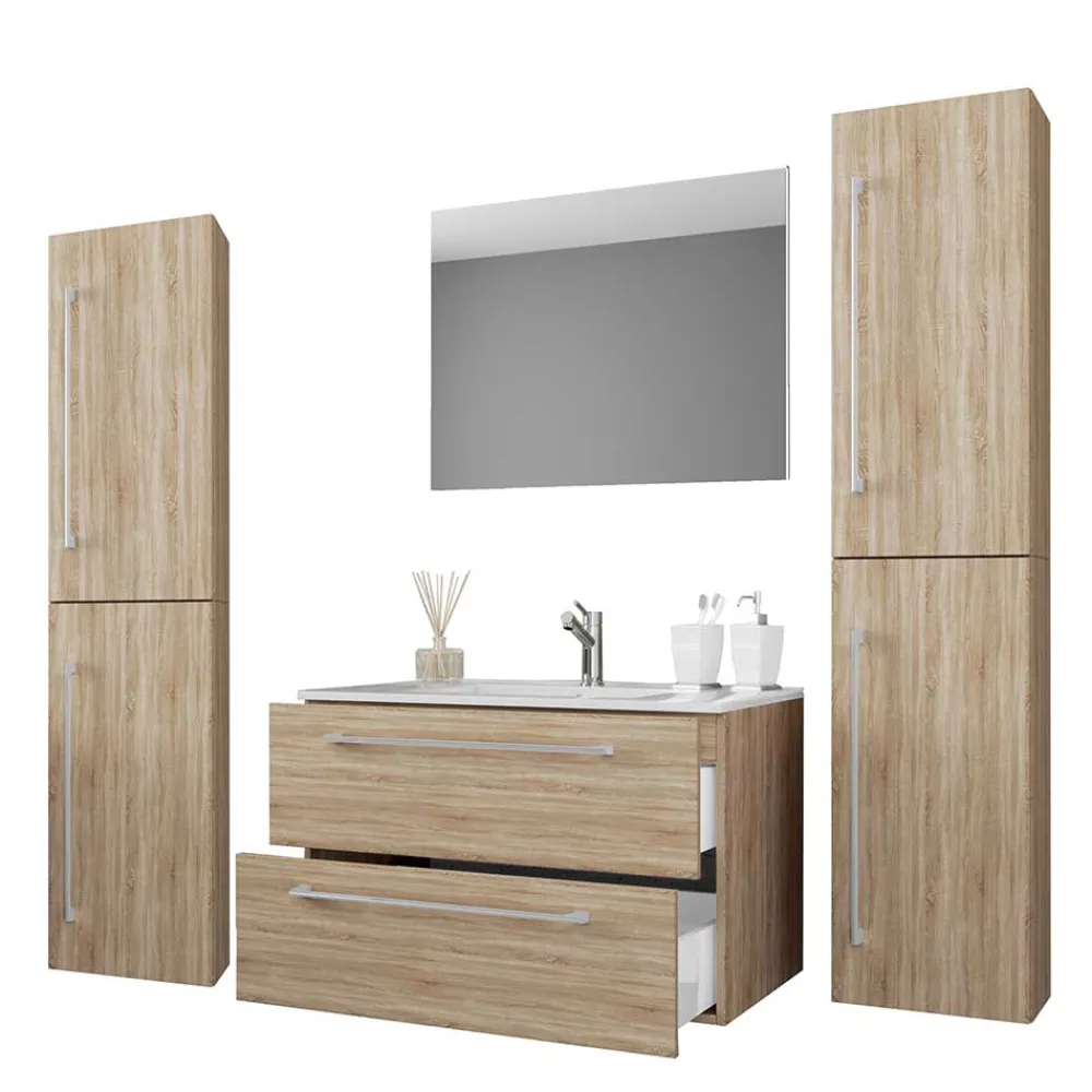 Sale Bad Set 4teilig Sonoma Eiche Estranon Badmöbel Sets