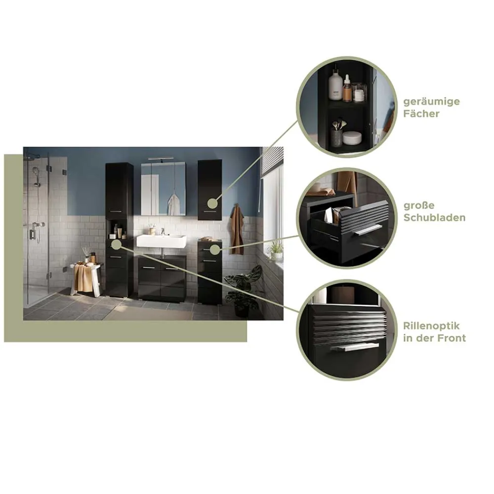 Badezimmer Hochschrank Reggio*Pharao24 New