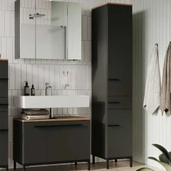 New Badezimmer Hochschrank Sisam Bad Hochschränke|Badezimmerschränke