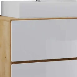 Best Badezimmereinrichtung zweifarbig Entradaro Badmöbel Sets