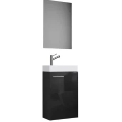 Best Badezimmermöbel Set in Schwarz Emlina Badmöbel Sets