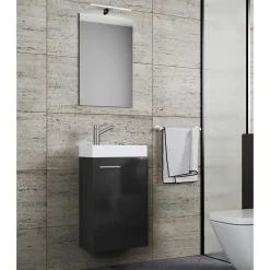 Best Badezimmermöbel Set in Schwarz Emlina Badmöbel Sets