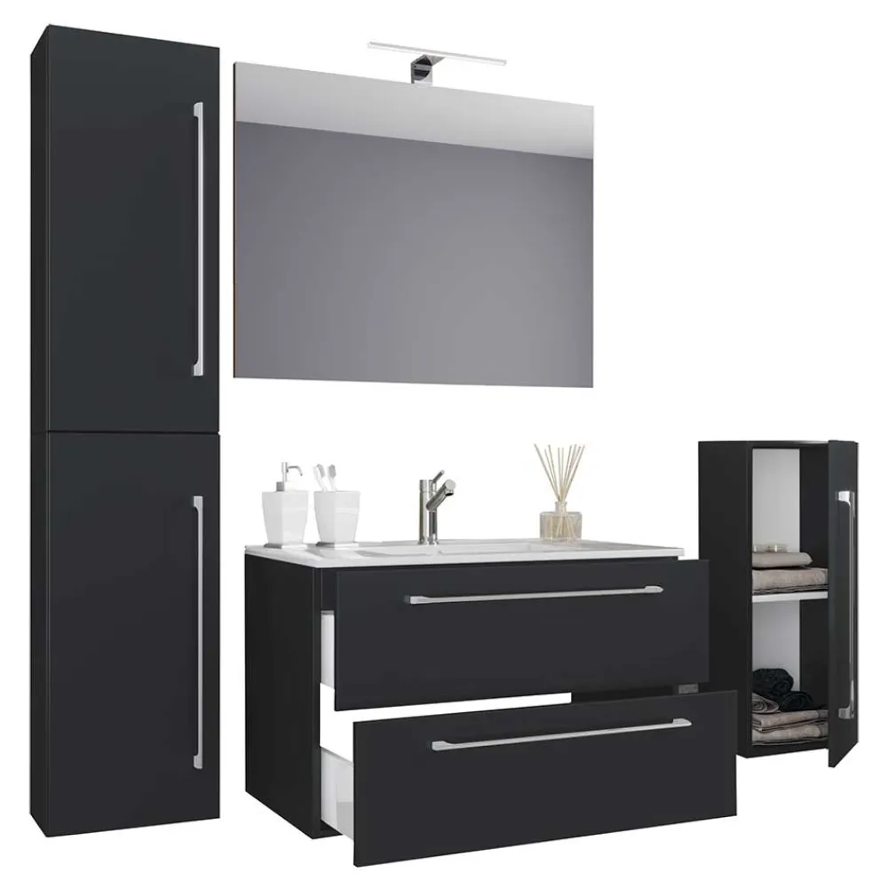 Best Badezimmermöbelset schwarz Bonsai Badmöbel Sets