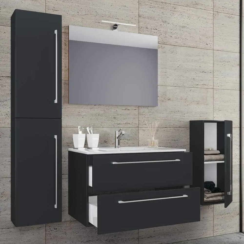Best Badezimmermöbelset schwarz Bonsai Badmöbel Sets
