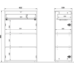 Clearance Badezimmerschrank Apulciana Highboards|Highboards