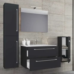 Online Badezimmerset in Schwarz Bonsai Badmöbel Sets