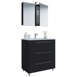 Badmöbel schwarz weiß Bonsai*Pharao24 Sale