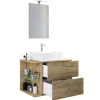 Badmöbel Set Holzoptik Viramiru*Pharao24 Hot