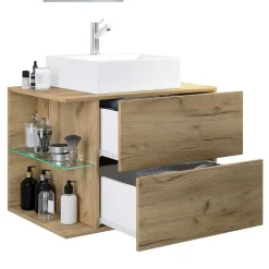 Badmöbel Set Holzoptik Viramiru*Pharao24 Hot