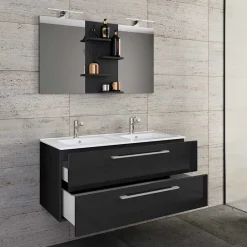 Best Badmöbel Set schwarz Cardos Badmöbel Sets