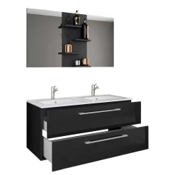 Best Badmöbel Set schwarz Cardos Badmöbel Sets