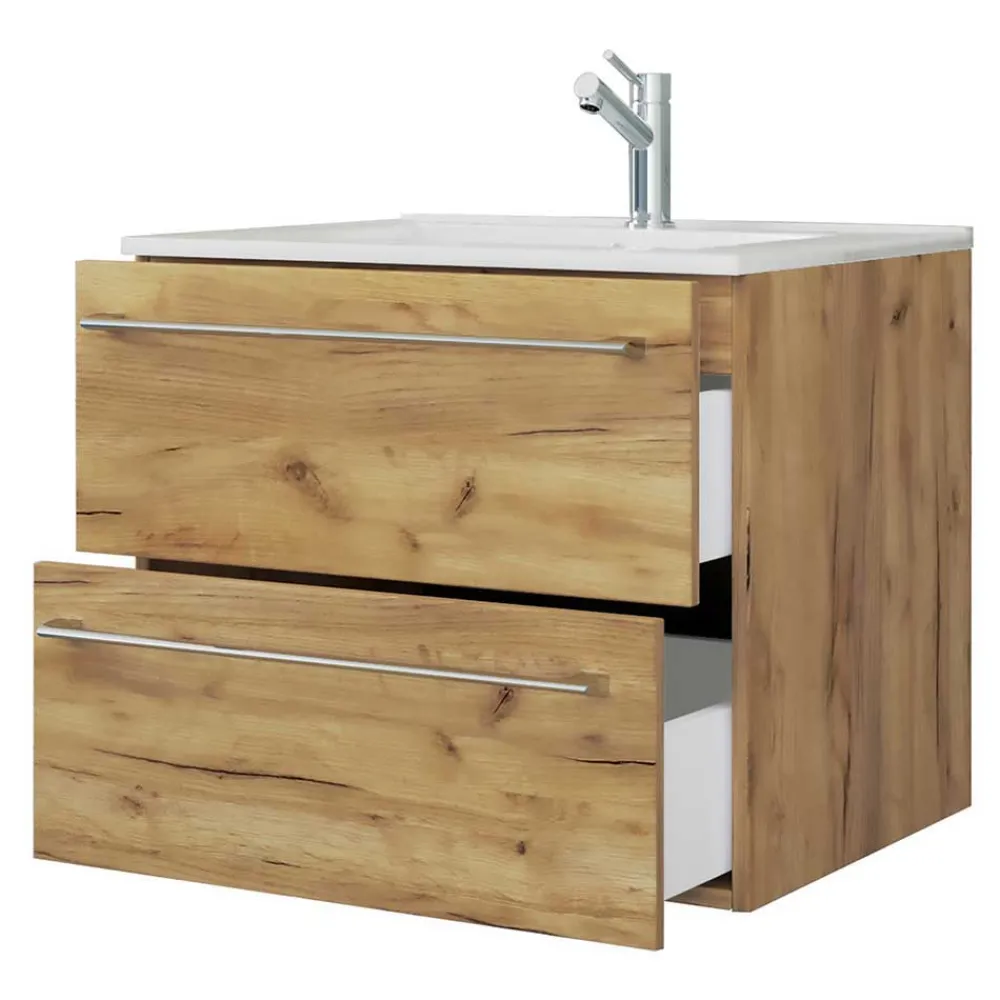 Discount Badmöbel-Set Holzoptik Enlino Badmöbel Sets