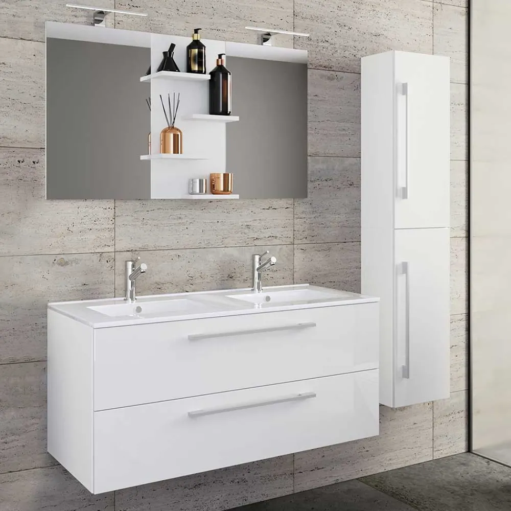 Badmöbelset mit Doppelbecken Dango*Pharao24