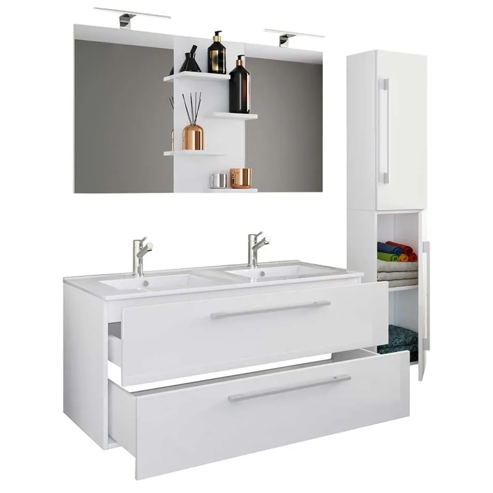 Badmöbelset mit Doppelbecken Dango*Pharao24