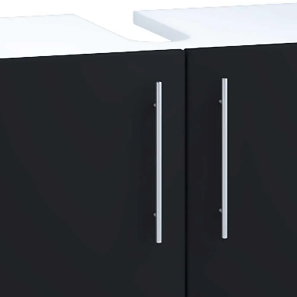 Hot Badmöbelset schwarz weiß Litora Badmöbel Sets