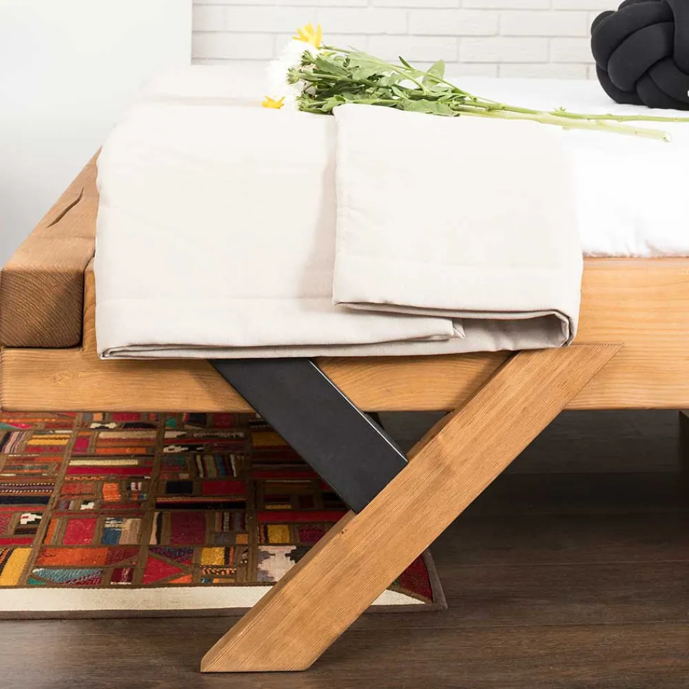 Balken Massivholzbett Padru*Pharao24 Clearance