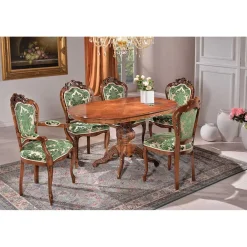 Barock Design Sitzgruppe Adessa Tisch Mit Stühlen|Esszimmer Sets