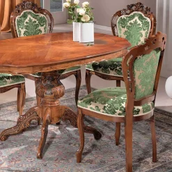 Barock Design Sitzgruppe Adessa Tisch Mit Stühlen|Esszimmer Sets