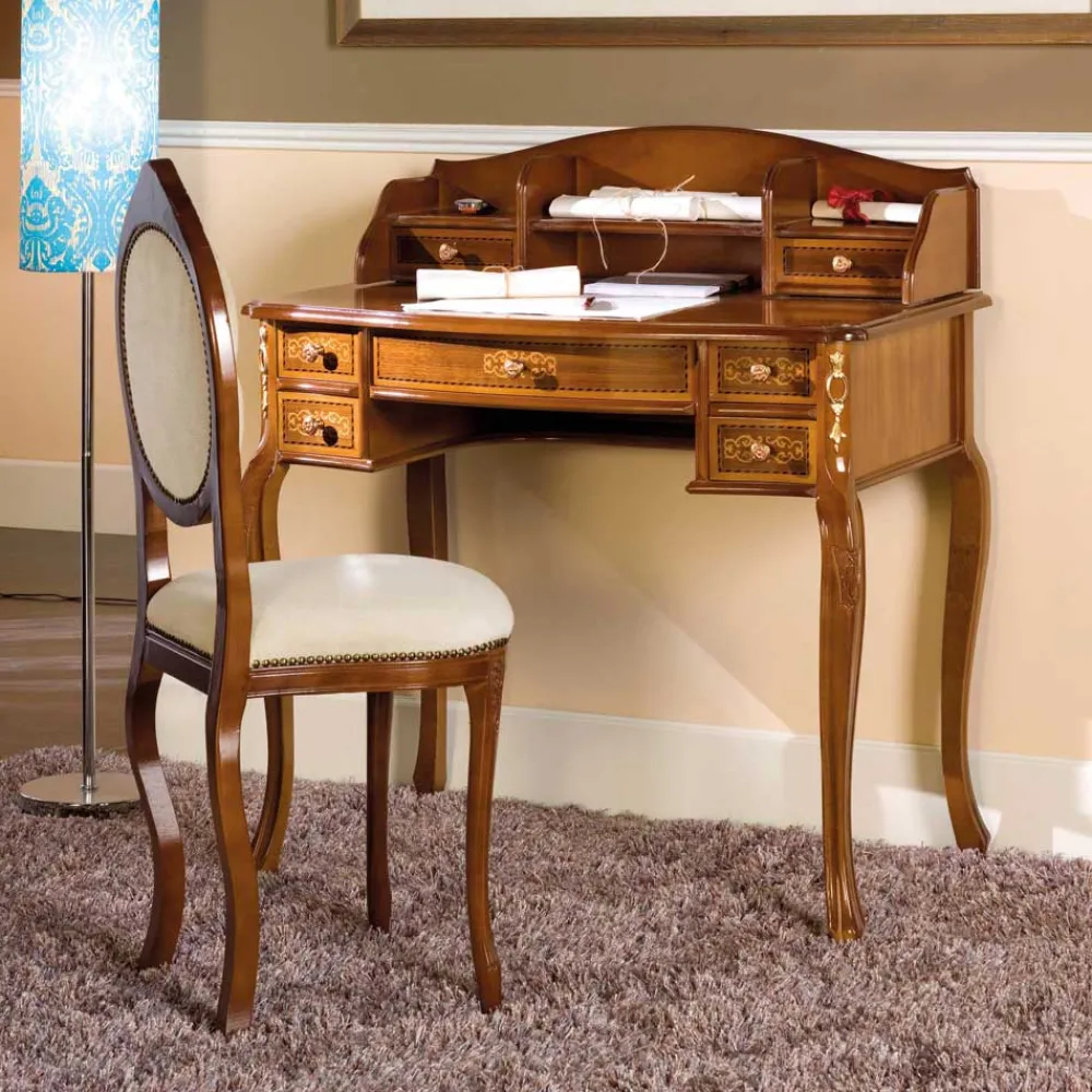 New Barock Schreibtisch und Stuhl Marzonas Computertische|Jugendschreibtische