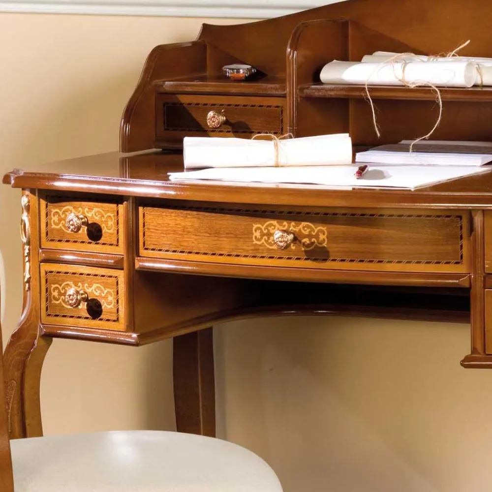 New Barock Schreibtisch und Stuhl Marzonas Computertische|Jugendschreibtische