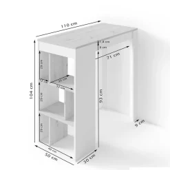 Online Bartisch mit Regal Blando Barmöbel