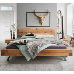 Clearance Baumkanten Balkenbett Domago Massivholzmöbel|Doppelbetten