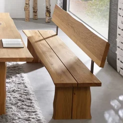 Baumkanten Esszimmerbank Flacon Massivholzmöbel|Küchenbank