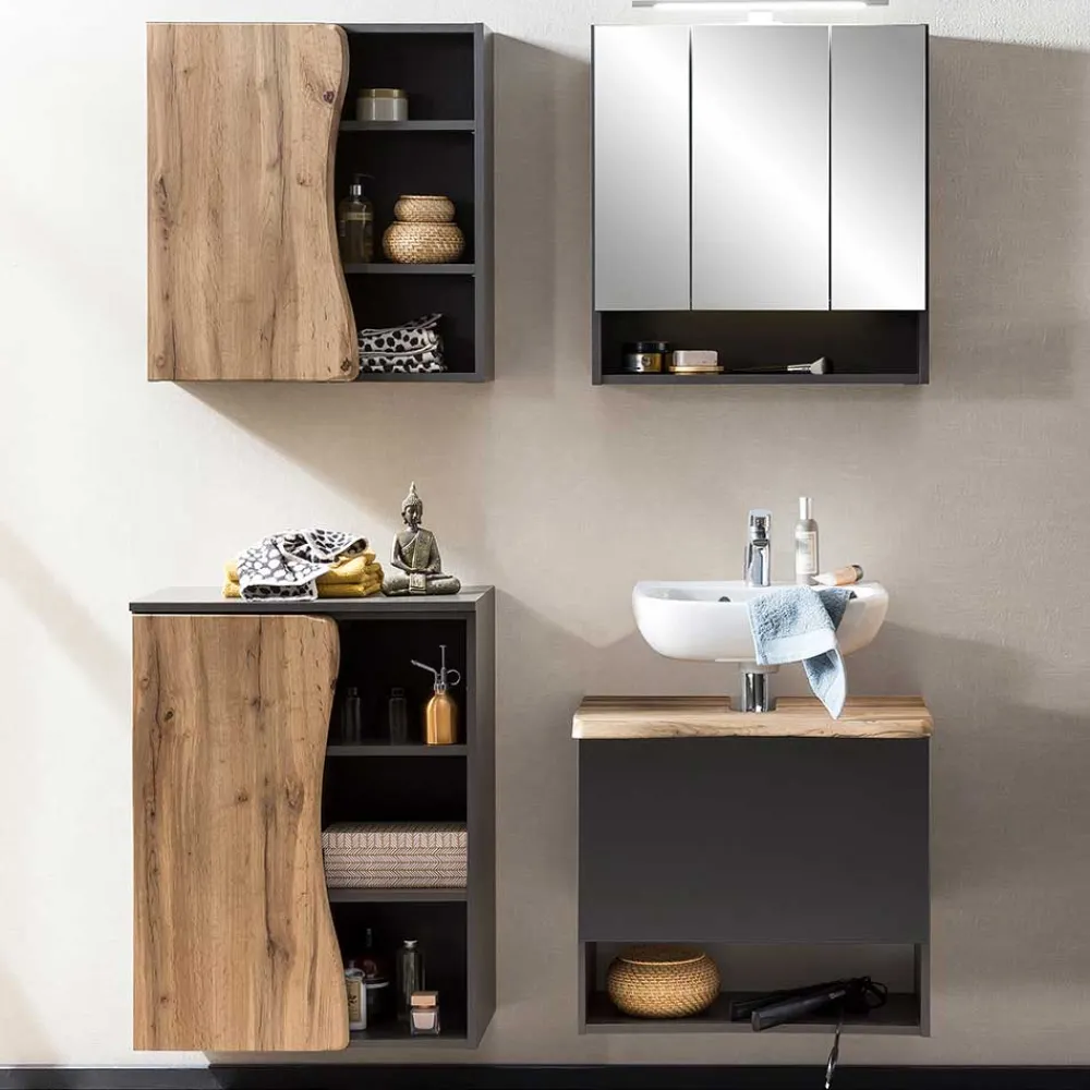 Baumkanten Optik Bad Set Eleon Badmöbel Sets