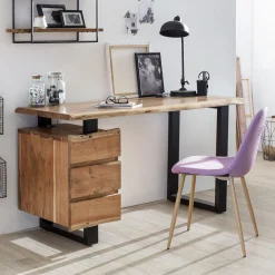 Sale Baumkanten Schreibtisch Ladacia Massivholztische|Computertische