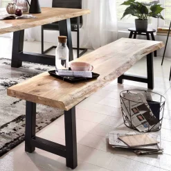 Baumkanten Sitzbank Ortensia Küchenbank|Holzbänke