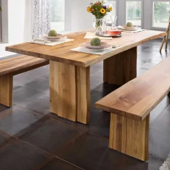New Baumkantentisch Varaldo Massivholzmöbel|Küchentisch