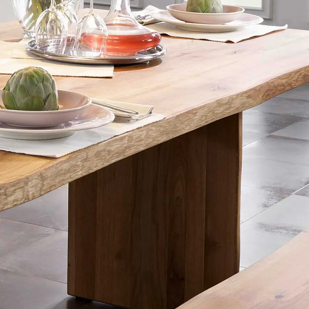 New Baumkantentisch Varaldo Massivholzmöbel|Küchentisch
