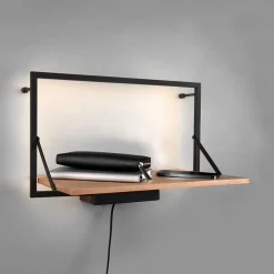 Best Beleuchtetes Wandboard Riguna Hängeregale|Massivholzregale